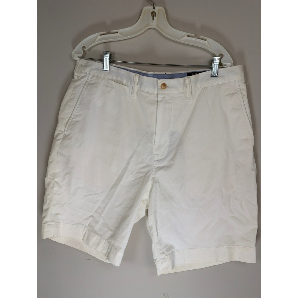 Polo Ralph Lauren Mens 36 Stretch Classic Fit Chino Shorts Cream White Cotton